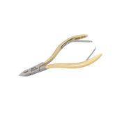 HNSQ-C078 Square Head , (Half Gold), Jaw 16, Double Spring Cuticle Nipper Stainless Steel 420