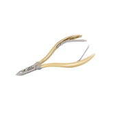 HNRD-C087 Round Head , (Half Gold), Jaw 14, Double Spring Cuticle Nipper Stainless Steel 420
