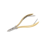 HNRD-C090 Round Head , (Half Gold), Jaw 16, Double Spring Cuticle Nipper Stainless Steel 420