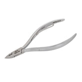 HNSQ-E121 Square Head Cuticle Nipper, Jaw 14, Single Spring, Matt Grey, Stainless Steel 420