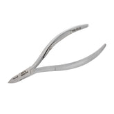 HNSS-E125 Semi-Square Head Cuticle Nipper, Jaw 14, Single Spring, Matt Grey, Stainless Steel 420