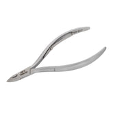 HNSS-E127 Semi-Square Head Cuticle Nipper, Jaw 16, Single Spring, Matt Grey, Stainless Steel 420