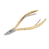 HNSQ-E138 Square Head , (Half Gold), Jaw 16 , Double Spring Cuticle Nipper Stainless Steel 420