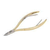 HNRD-E147 Round Head , (Half Gold), Jaw 14 , Double Spring Cuticle Nipper Stainless Steel 420