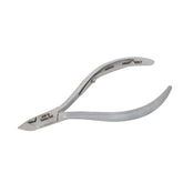 HNSS-D097 Semi-Square Head Cuticle Nipper, Jaw 16, Single Spring, Matt Grey, Stainless Steel 420