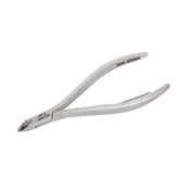 HNSS-F156 Semi-Square Head Cuticle Nipper, Jaw 14, Single Spring, Polish Grey, Stainless Steel 420
