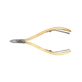 HNSQ-B045 Square Head , (Half Gold), Jaw 14 , Double Spring Cuticle Nipper Stainless Steel 420