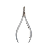 HNSS-B035 Semi-Square Head Cuticle Nipper, Jaw 14, Single Spring, Matt Grey, Stainless Steel 420
