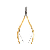 HNSS-B051 Semi-Square Head , (Half Gold), Jaw 14 , Double Spring Cuticle Nipper Stainless Steel 420