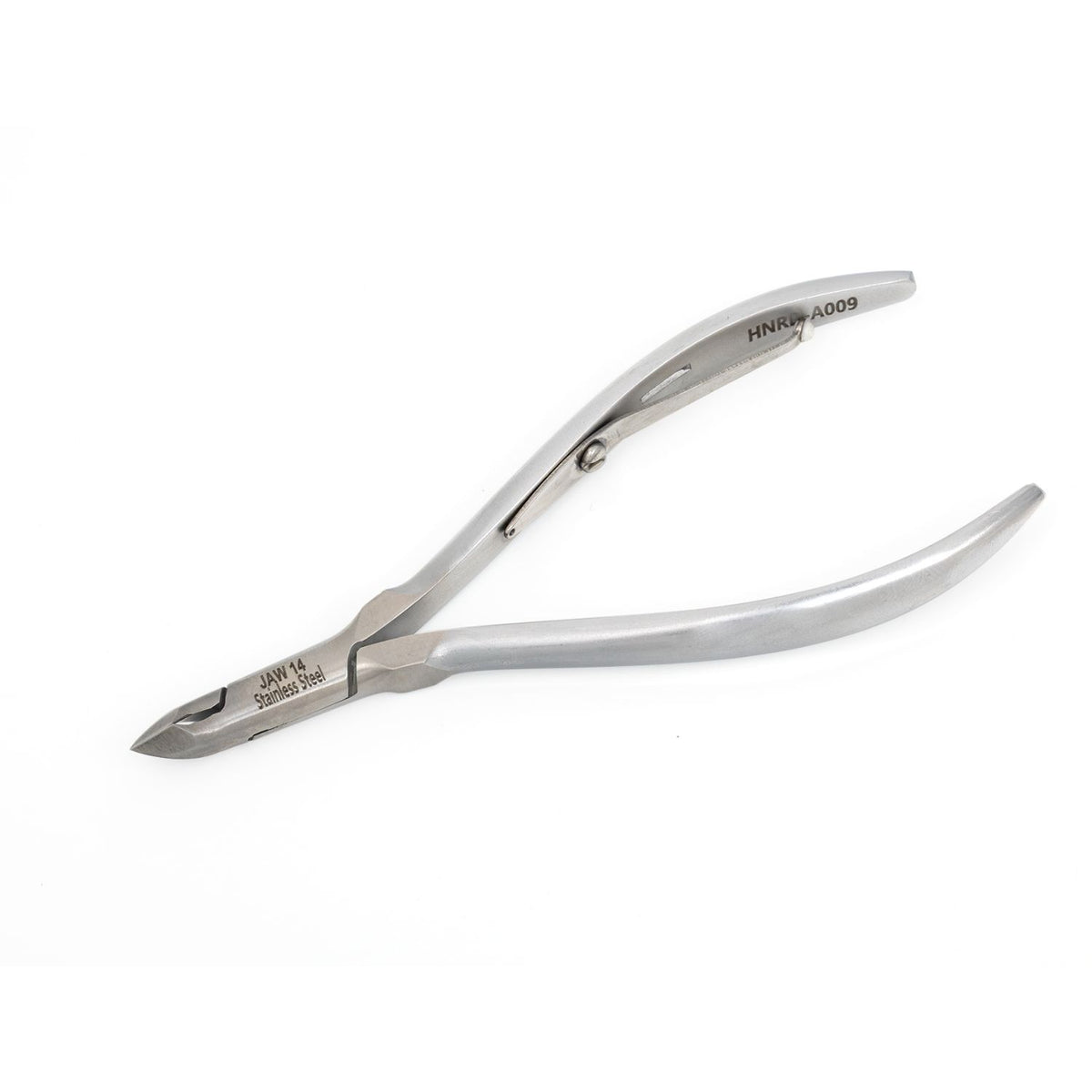 HNRD-A009 Round Head Cuticle Nipper, Jaw 14, Single Spring, Stainless Steel 420