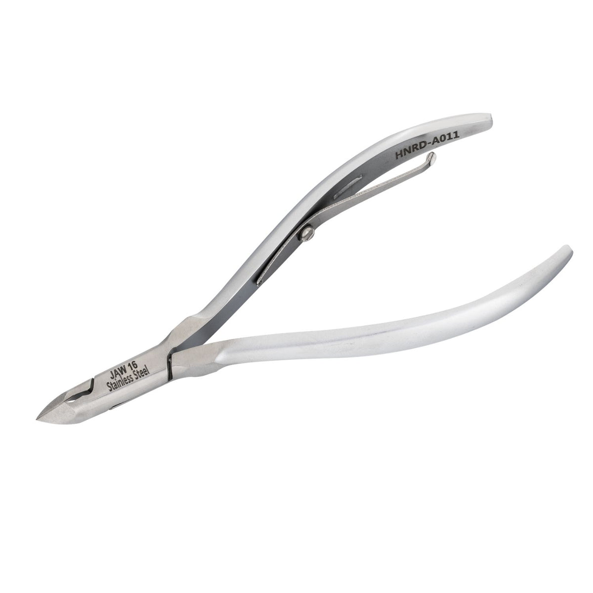 HNRD-A011, HAAN Round Jaw Cuticle Nipper, (Matt Grey) – 16, Single Spring (Matt Grey) Stainless Steel 420