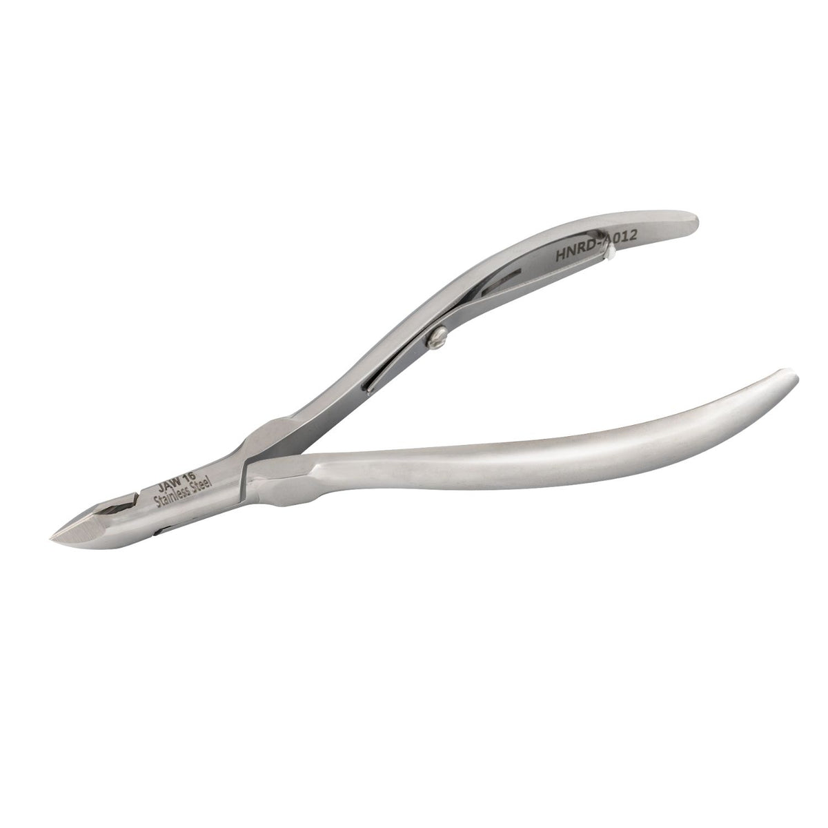 HNRD-A012, HAAN Round Jaw Cuticle Nipper – 16, Single Spring (Polish Grey), Stainless Steel 420