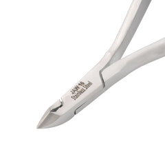 HNSS-A023,  HAAN Semi-Square Jaw Cuticle Nipper – 16, Double Spring (Polish Grey), Stainless Steel 420