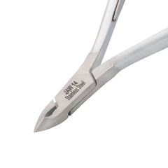HNSQ-A001 Square Head HAAN Cuticle Nipper, Matt Grey, Jaw 14, Single Spring,Stainless Steel 420