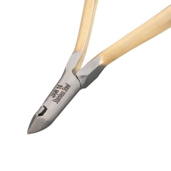 HNRD-A030, Half Gold,  Round Jaw 16,  Double Spring Cuticle Nipper | Stainless Steel 420