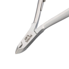 HNSQ-A002 Square Head HAAN Cuticle Nipper, (Polish Grey), Jaw 14, Single Spring, Stainless Steel 420