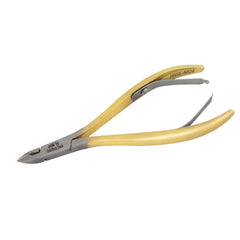 HNSS-A024 Title  HAAN Semi-Square Jaw Nipper – 16, Double Spring (Half Gold Finish), Stainless Steel 420