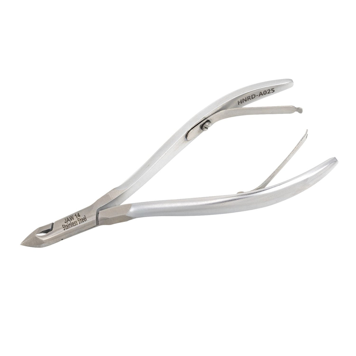 HNRD-A025, HAAN Round Jaw Cuticle Nipper – 14, Double Spring (Matt Grey), Stainless Steel 420