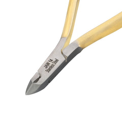 HNSS-A024 Title  HAAN Semi-Square Jaw Nipper – 16, Double Spring (Half Gold Finish), Stainless Steel 420
