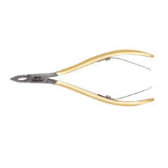 HNSQ-A018, HAAN Square Jaw cuticle Nipper – 16, Double Spring (Half Gold), Stainless steel