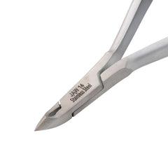 HNSS-A019,  HAAN Semi-Square Jaw  Cuticle Nipper – 14, Double Spring (Matt Grey), Stainless Steel 420
