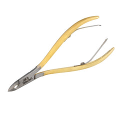 HNSS-A024 Title  HAAN Semi-Square Jaw Nipper – 16, Double Spring (Half Gold Finish), Stainless Steel 420