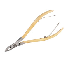 HNRD-A030, Half Gold,  Round Jaw 16,  Double Spring Cuticle Nipper | Stainless Steel 420