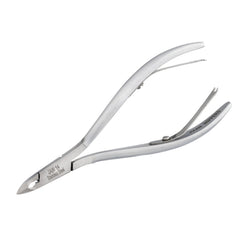 HNSS-A019,  HAAN Semi-Square Jaw  Cuticle Nipper – 14, Double Spring (Matt Grey), Stainless Steel 420