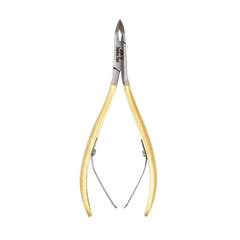 HNSS-A024 Title  HAAN Semi-Square Jaw Nipper – 16, Double Spring (Half Gold Finish), Stainless Steel 420