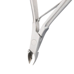 HNSQ-A002 Square Head HAAN Cuticle Nipper, (Polish Grey), Jaw 14, Single Spring, Stainless Steel 420