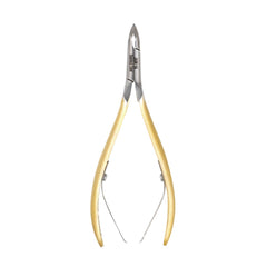 HNRD-A027,  HAAN Round Jaw Cuticle Nipper – 14, Double Spring (Half Gold) Stainless Steel 420