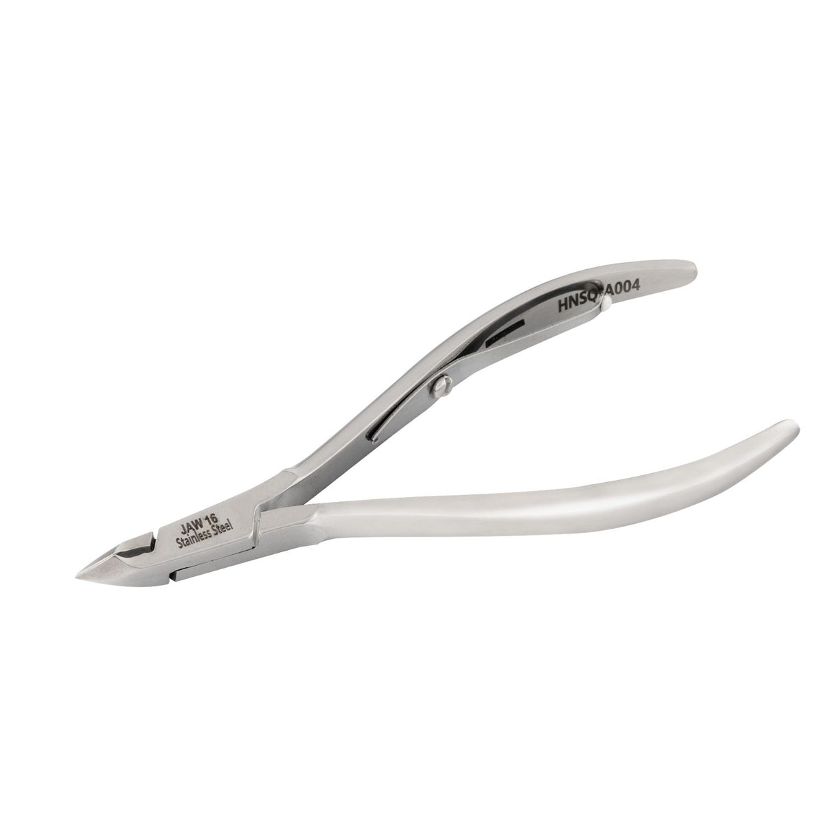 HNSQ-A004 Square Head Cuticle Nipper,(Polish Grey), Jaw 16, Single Spring, Stainless Steel 420