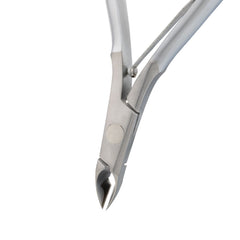 HNSS-A007 Semi-Square Head Cuticle Nipper, Matt Grey, Jaw 16, Single Spring, Stainless Steel 420
