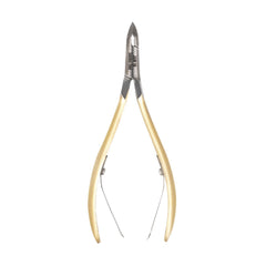 HNRD-A030, Half Gold,  Round Jaw 16,  Double Spring Cuticle Nipper | Stainless Steel 420