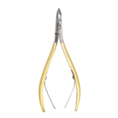 HNSS-A021, HAAN Semi-Square Jaw Cuticle Nipper – 14, Double Spring (Half Gold), Stainless Steel 420