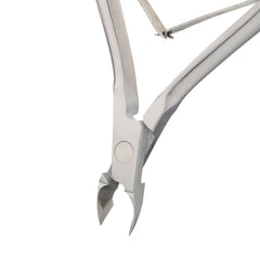HNSQ-A014, HAAN Square Jaw Cuticle Nipper – 14, Double Spring (Polish Grey), Stainless Steel 420