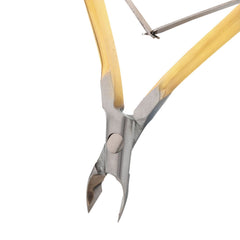 HNRD-A030, Half Gold,  Round Jaw 16,  Double Spring Cuticle Nipper | Stainless Steel 420