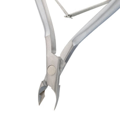 HNSS-A019,  HAAN Semi-Square Jaw  Cuticle Nipper – 14, Double Spring (Matt Grey), Stainless Steel 420