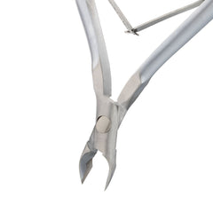 HNRD-A025, HAAN Round Jaw Cuticle Nipper – 14, Double Spring (Matt Grey), Stainless Steel 420