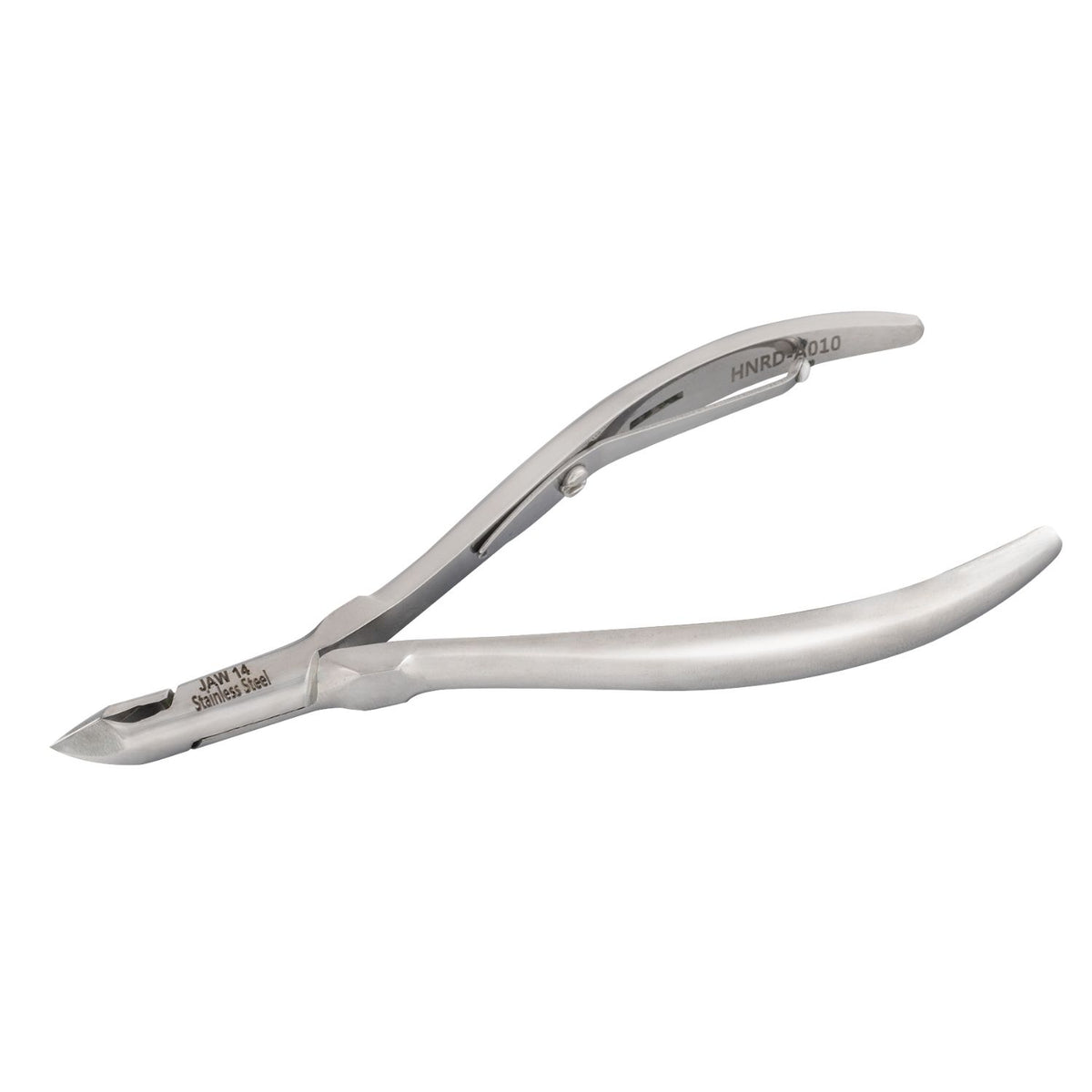 HNRD-A010 Round Head Cuticle Nipper, Jaw 14, Single Spring, Stainless Steel 420