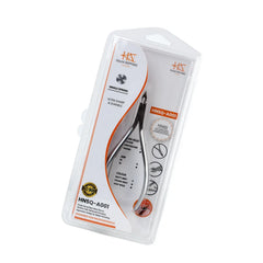 HNSQ-A001 Square Head HAAN Cuticle Nipper, Matt Grey, Jaw 14, Single Spring,Stainless Steel 420