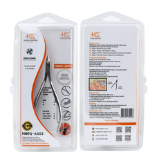 HNSQ-A003 Square Head Cuticle Nipper, (Matt Grey), Jaw 16, Single Spring, Stainless Steel 420