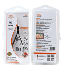 HNSQ-A004 Square Head Cuticle Nipper,(Polish Grey), Jaw 16, Single Spring, Stainless Steel 420
