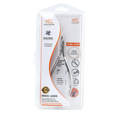 HNSS-A005 Semi-Square Head Cuticle Nipper,Matt Grey, Jaw 14, Single Spring, Stainless Steel 420