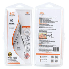 HNSS-A005 Semi-Square Head Cuticle Nipper,Matt Grey, Jaw 14, Single Spring, Stainless Steel 420