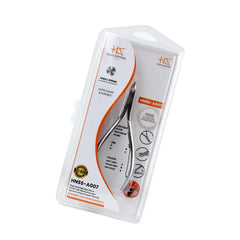 HNSS-A007 Semi-Square Head Cuticle Nipper, Matt Grey, Jaw 16, Single Spring, Stainless Steel 420