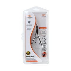 HNSS-A007 Semi-Square Head Cuticle Nipper, Matt Grey, Jaw 16, Single Spring, Stainless Steel 420
