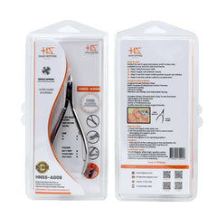 HNSS-A008 Semi-Square Head Cuticle Nipper, Jaw 16, Single Spring, Stainless Steel 420