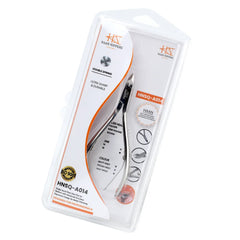 HNSQ-A014, HAAN Square Jaw Cuticle Nipper – 14, Double Spring (Polish Grey), Stainless Steel 420