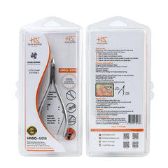 HNSQ-A016, HAAN Square Jaw Cuticle Nipper – 16, Double Spring (Matt Grey), Stainless Steel 420